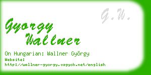 gyorgy wallner business card