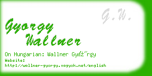 gyorgy wallner business card